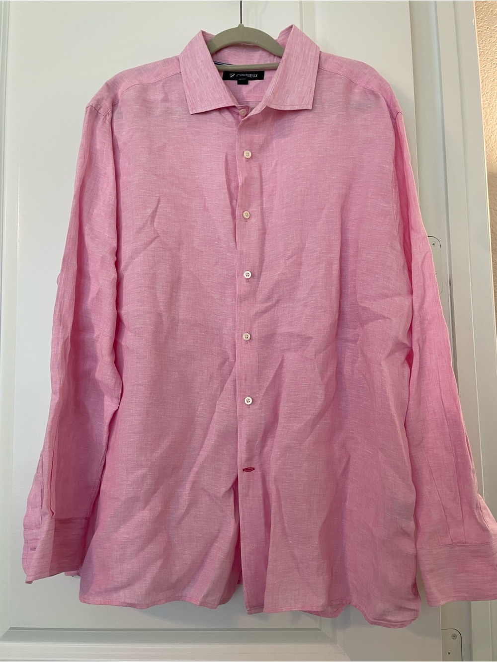 Daniel Cremieux Pink 100% Linen Button Down Shirt
